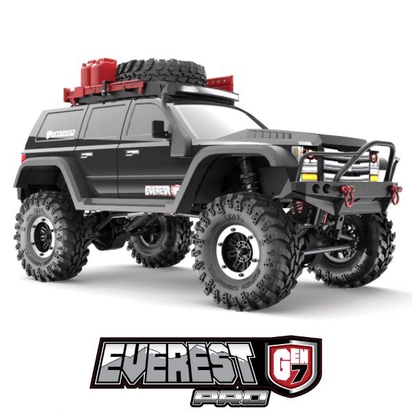Everest Gen7 PRO 1/10 Electric RTR Rock Crawler, Colour: Black