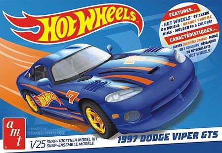 Hot Wheels 1997 Dodge Viper GTS Car (Snap) Plastic Model Kit