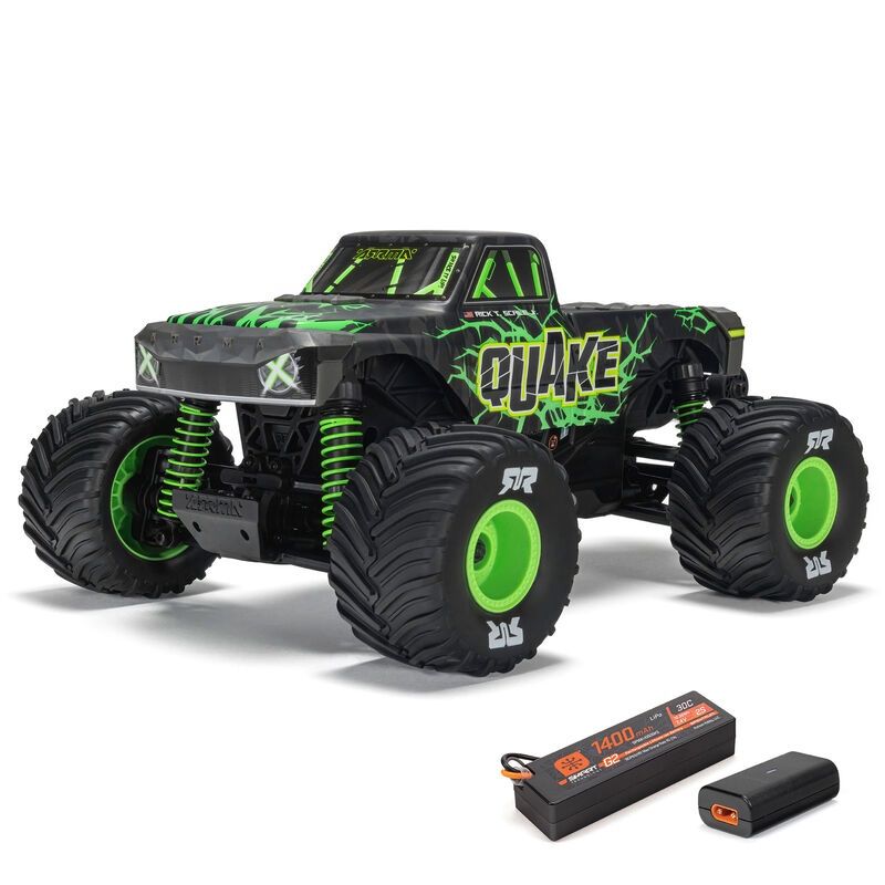 1/16 QUAKE GROM 4X4 RTR Brushed Monster Truck (Battery &amp; Charger Included), Colour: Green