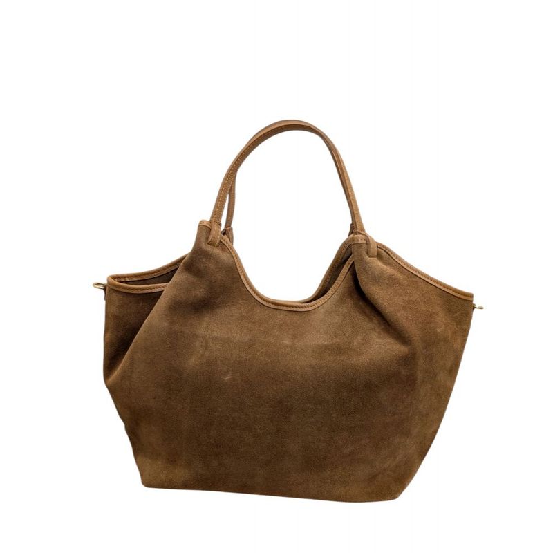 Cabas Olga cuir suédé camel