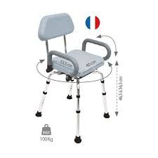 Chaise de douche pivotante