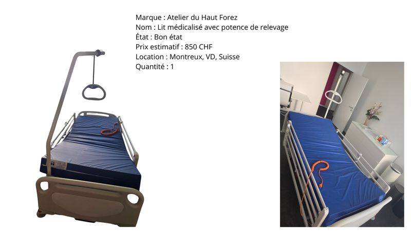 Lit médicalisé Atelier du Haut Forez Lit médicalisé Atelier du Haut Forez