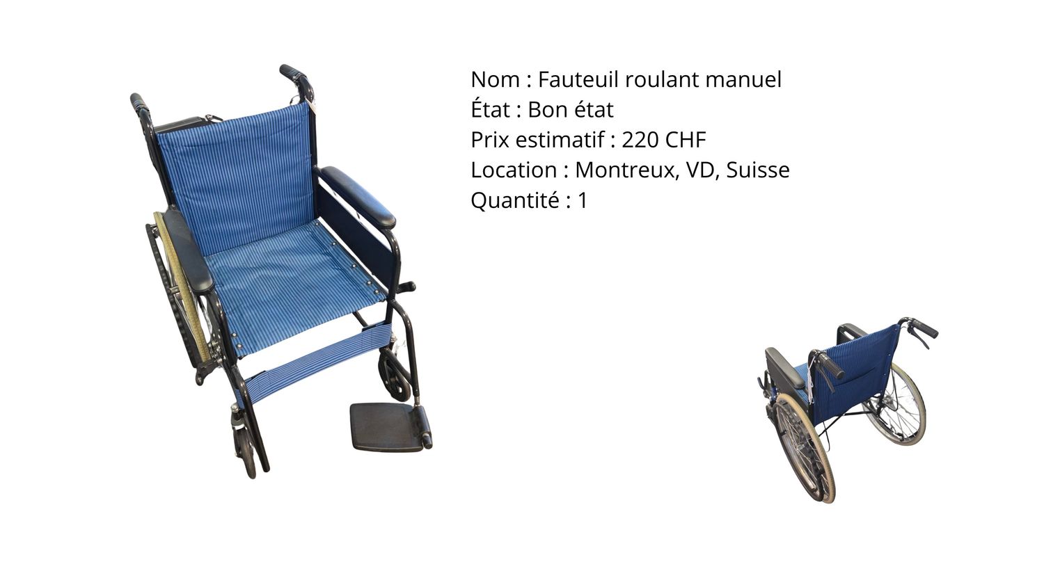 Fauteuil roulant manuel