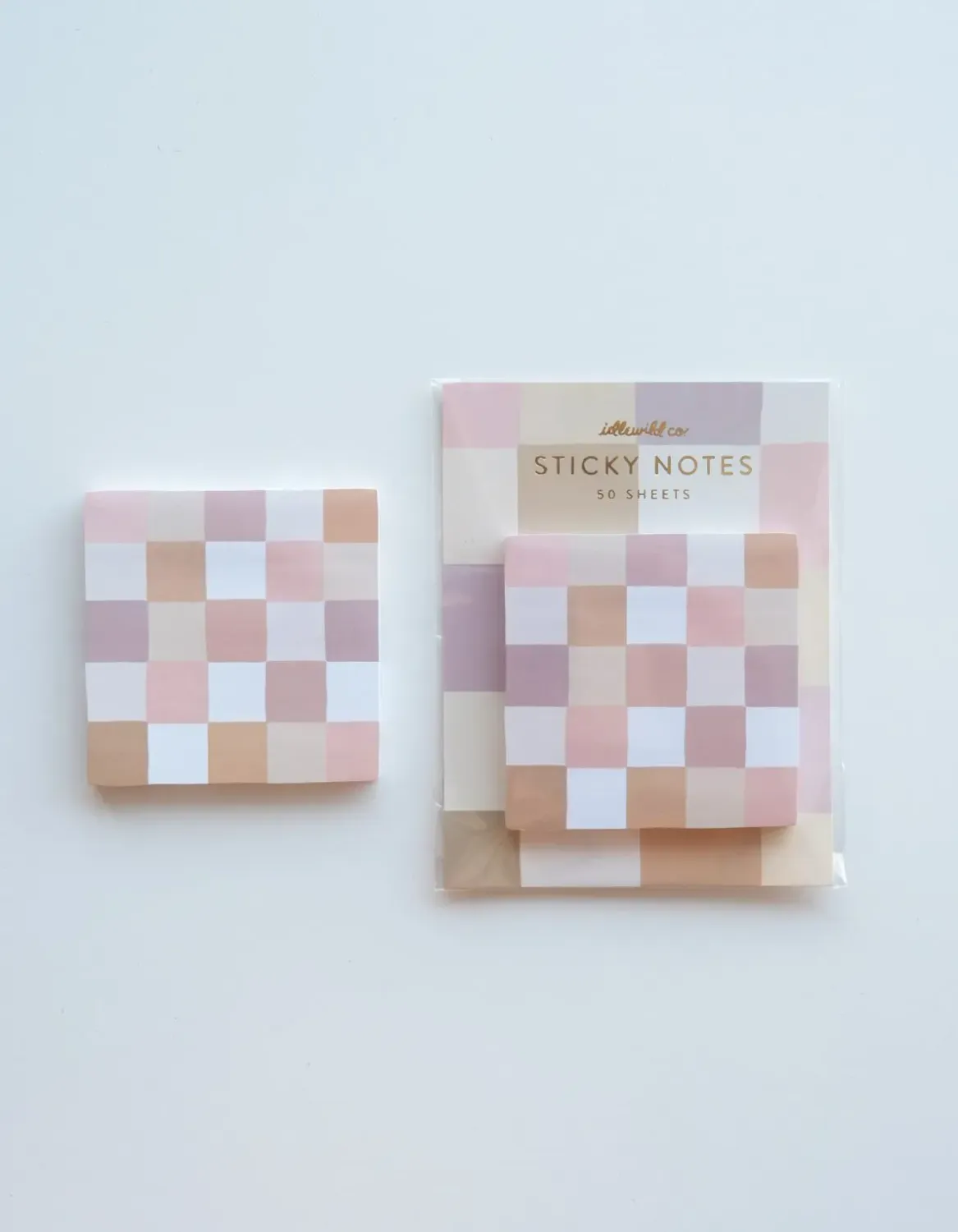 Nude Checks Die-Cut Sticky Note Pad