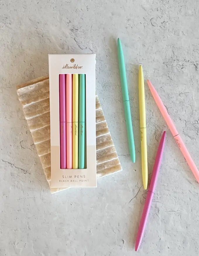 Slim Pens Set of Four | Pastel Brights