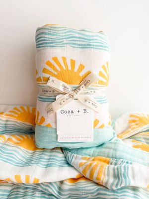 Sun + Wave Surfer Organic Bamboo Blend Blanket