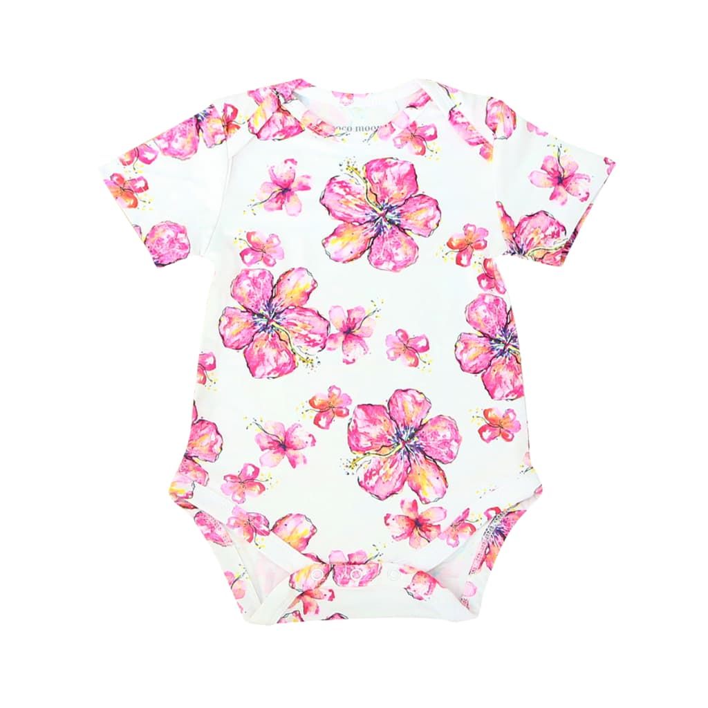 Hibiscus Kiss Bamboo Onesie