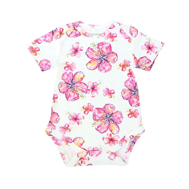 Hibiscus Kiss Bamboo Onesie