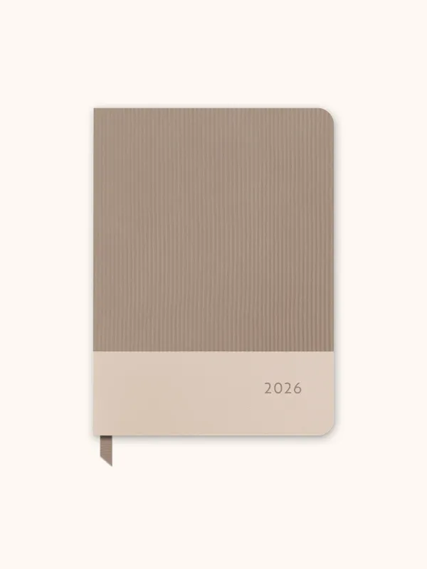 2026 Desert Taupe Large Dual-Textured Planner