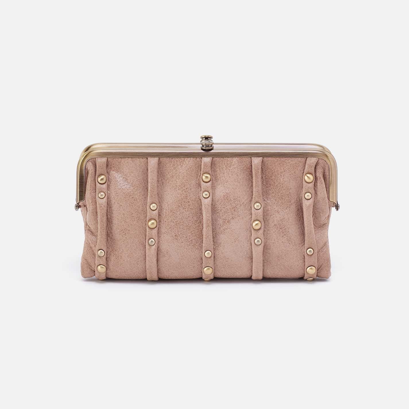 Lauren Soft Studded Clutch - Hazel