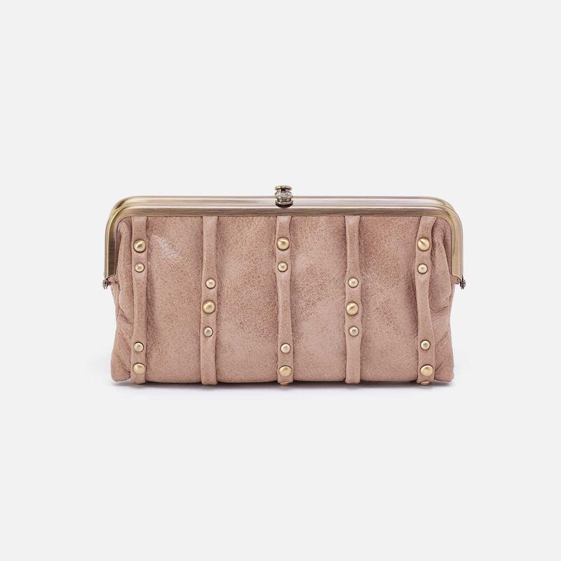 Lauren Soft Studded Clutch - Hazel