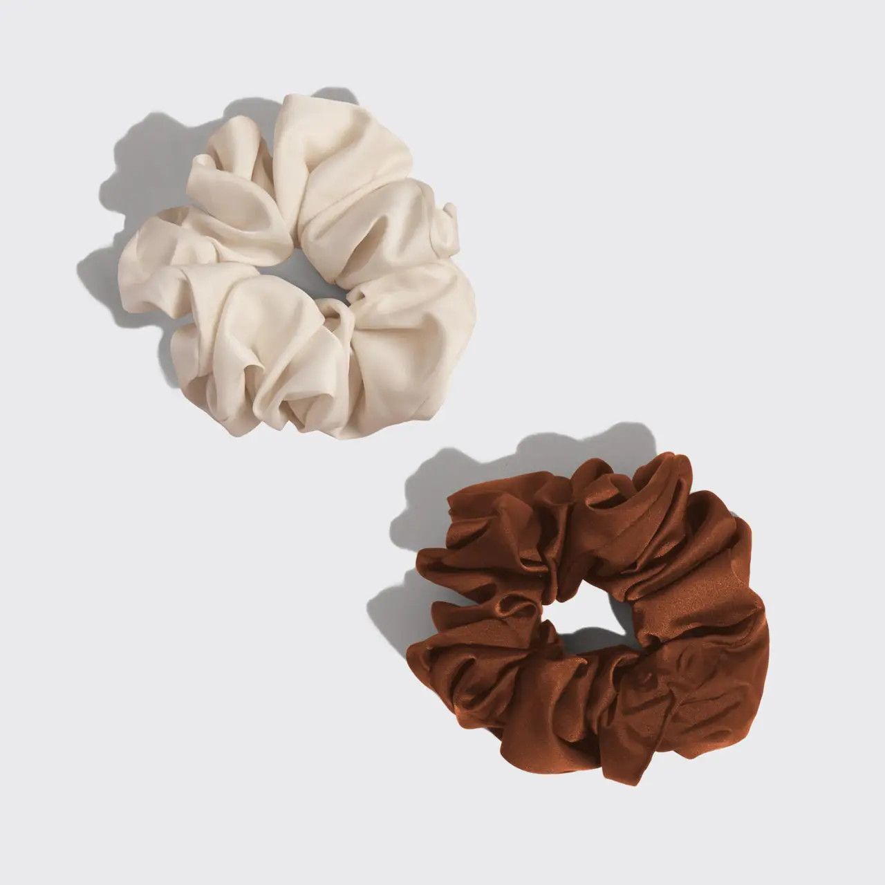Cream &amp; Camel Oversized Scrunchies