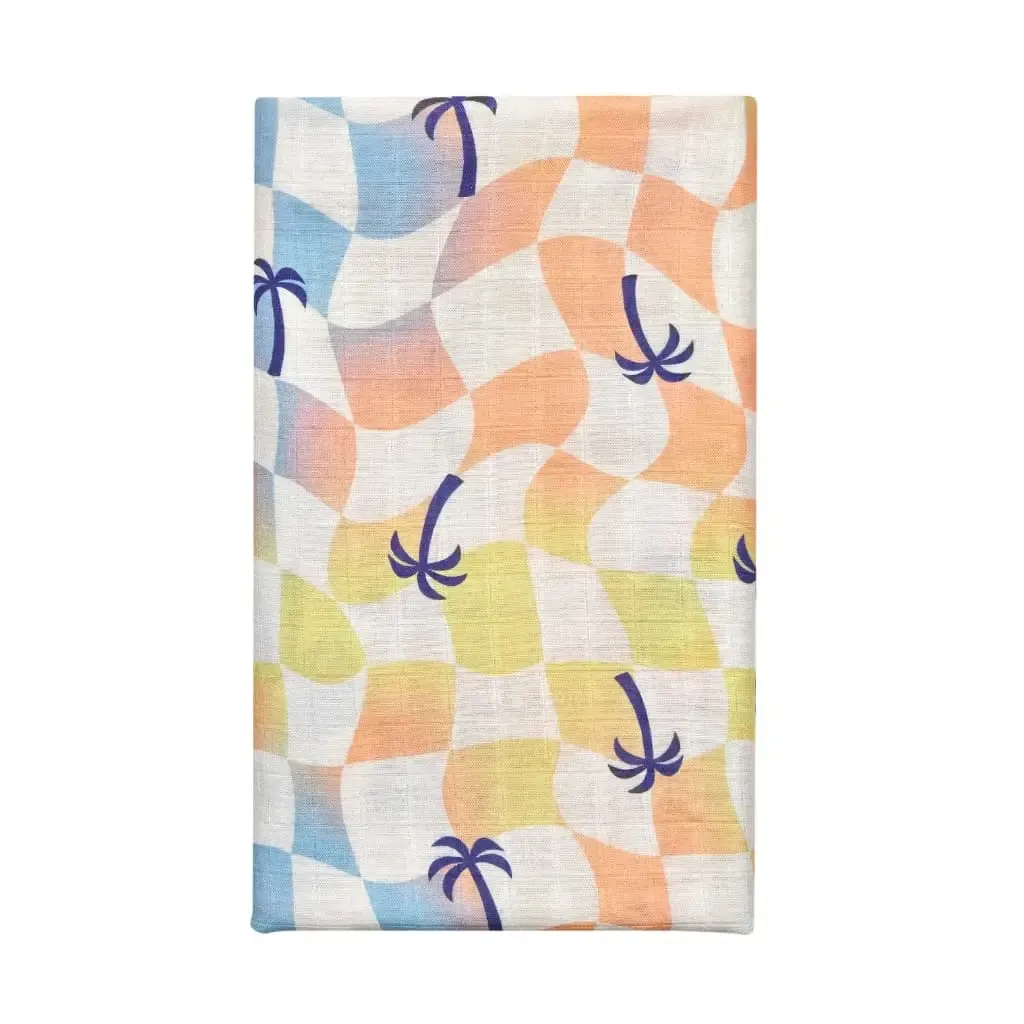 Sunset Checker Swaddle Blanket