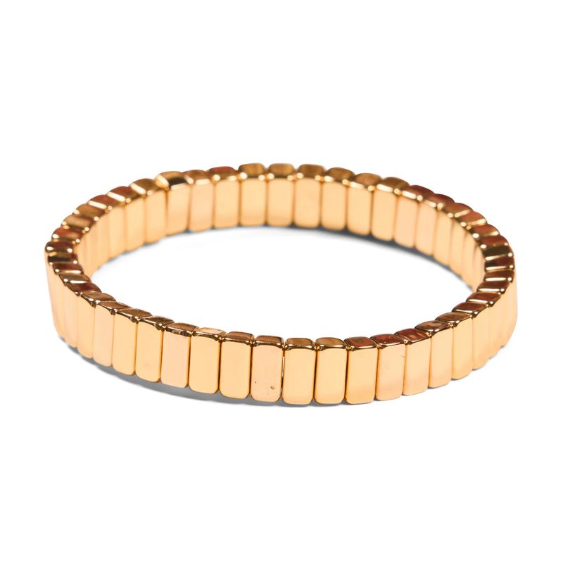 Gold Tall Tile  Bracelet