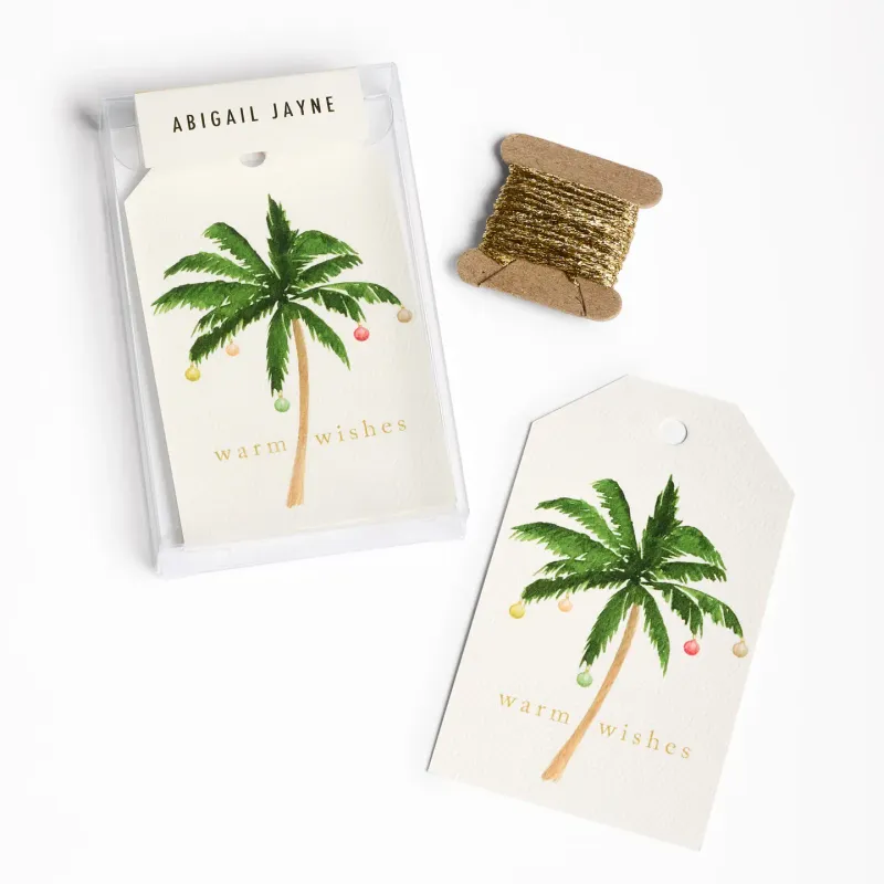 Holiday Palm Gift Tags - Boxed Set