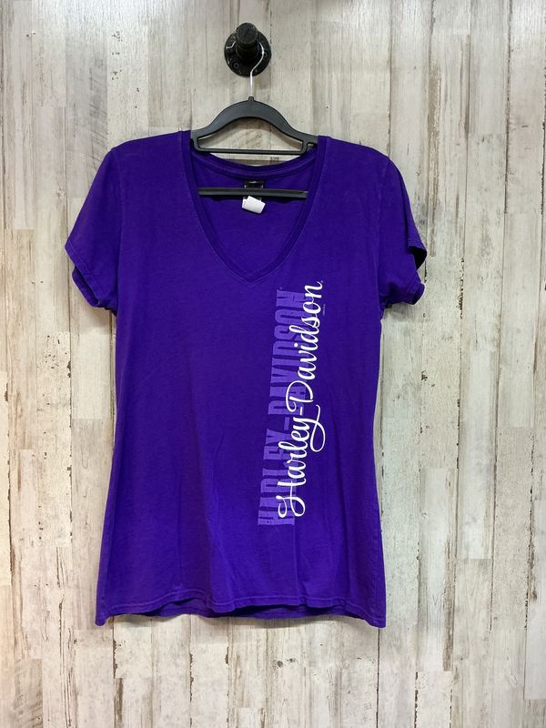 10001 HD Women's Purple W/ White HD V-Neck MB Medium
