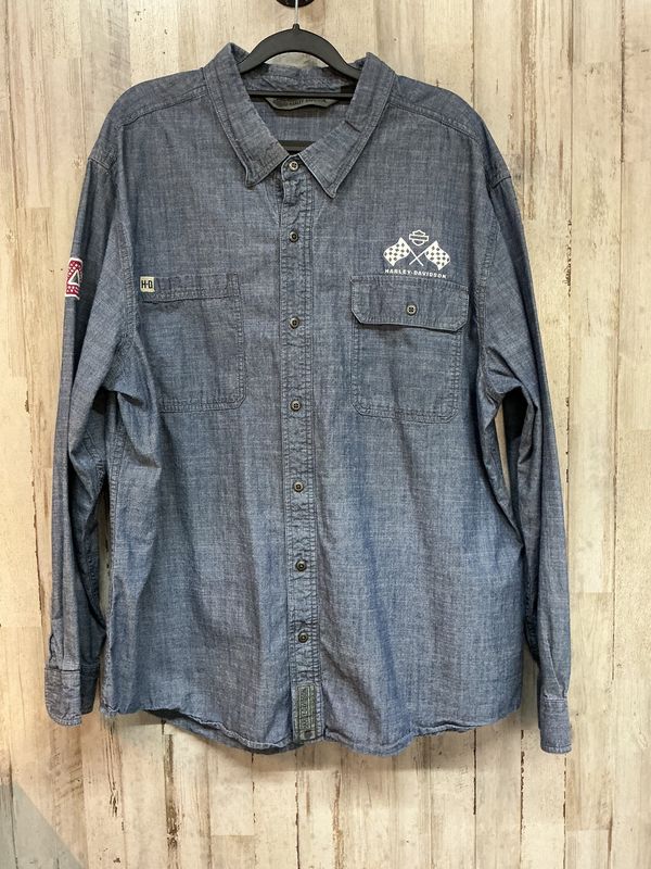 10036 HD Blue Jean W/ #1 HD Long Sleeve Button Up 2XL