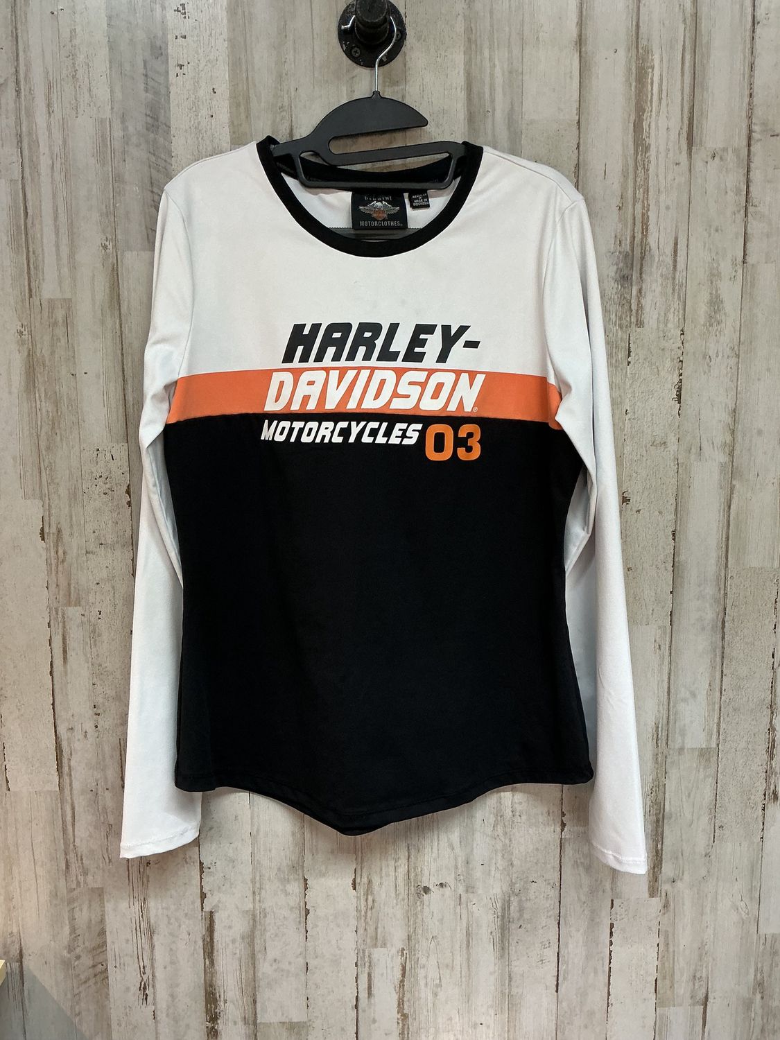 10001 HD Women's White &amp; Black Performance L.S.  Top Medium