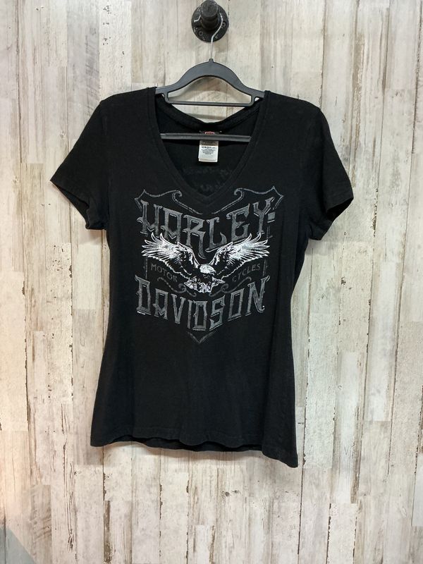 10001 HD Women's Black W/ White &amp; Grey Eagle Top Medium