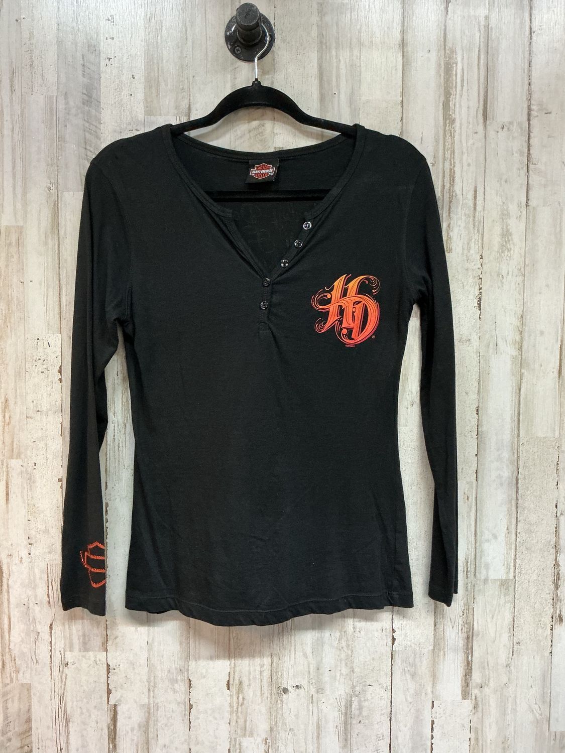 10001 HD Women's Black W/ Orange HD Long Sleeve Small