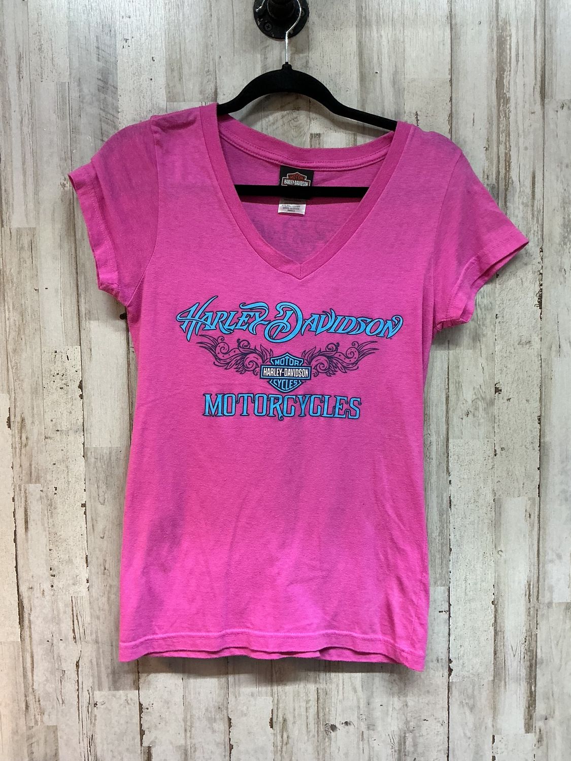 10016 HD Women's Pink W/ Blue B&amp;S Short Sleeve Small