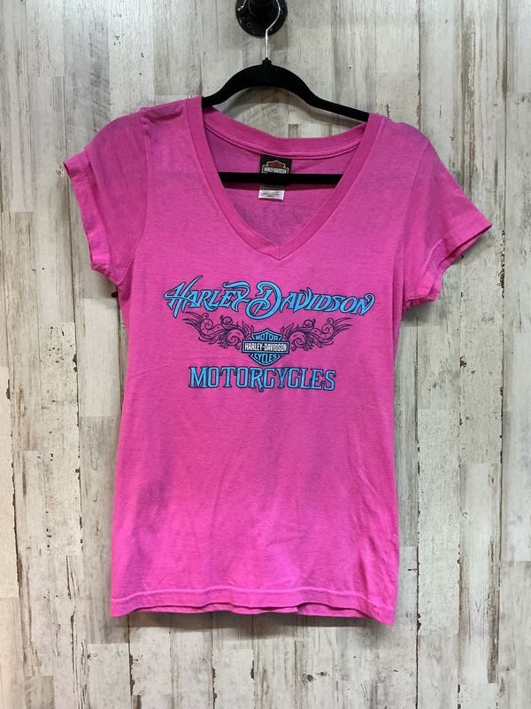 10016 HD Women's Pink W/ Blue B&amp;S Short Sleeve Small