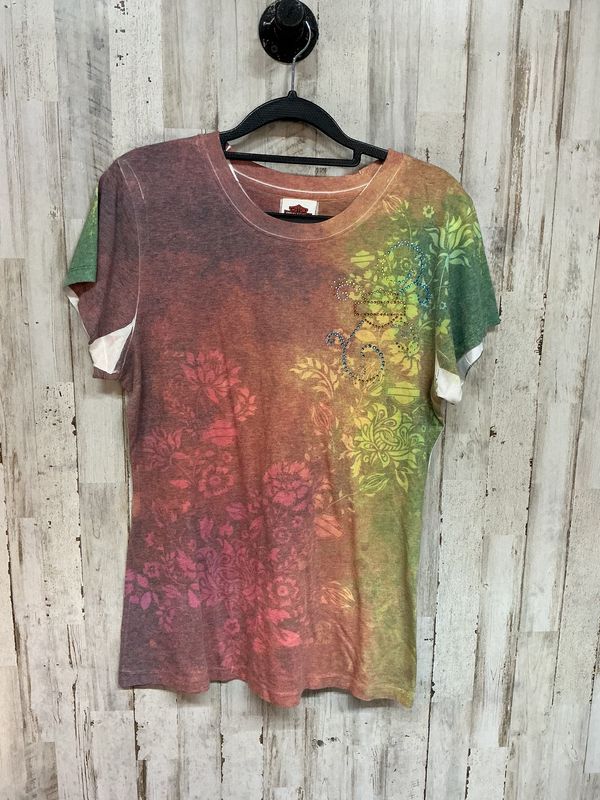 10082 HD Women's Tie Die Bling B&amp;S Shirt Large