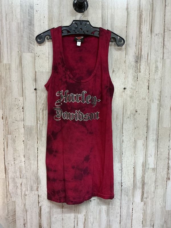 0005 HD Women's Red Tie-Dye Bling Tank Large