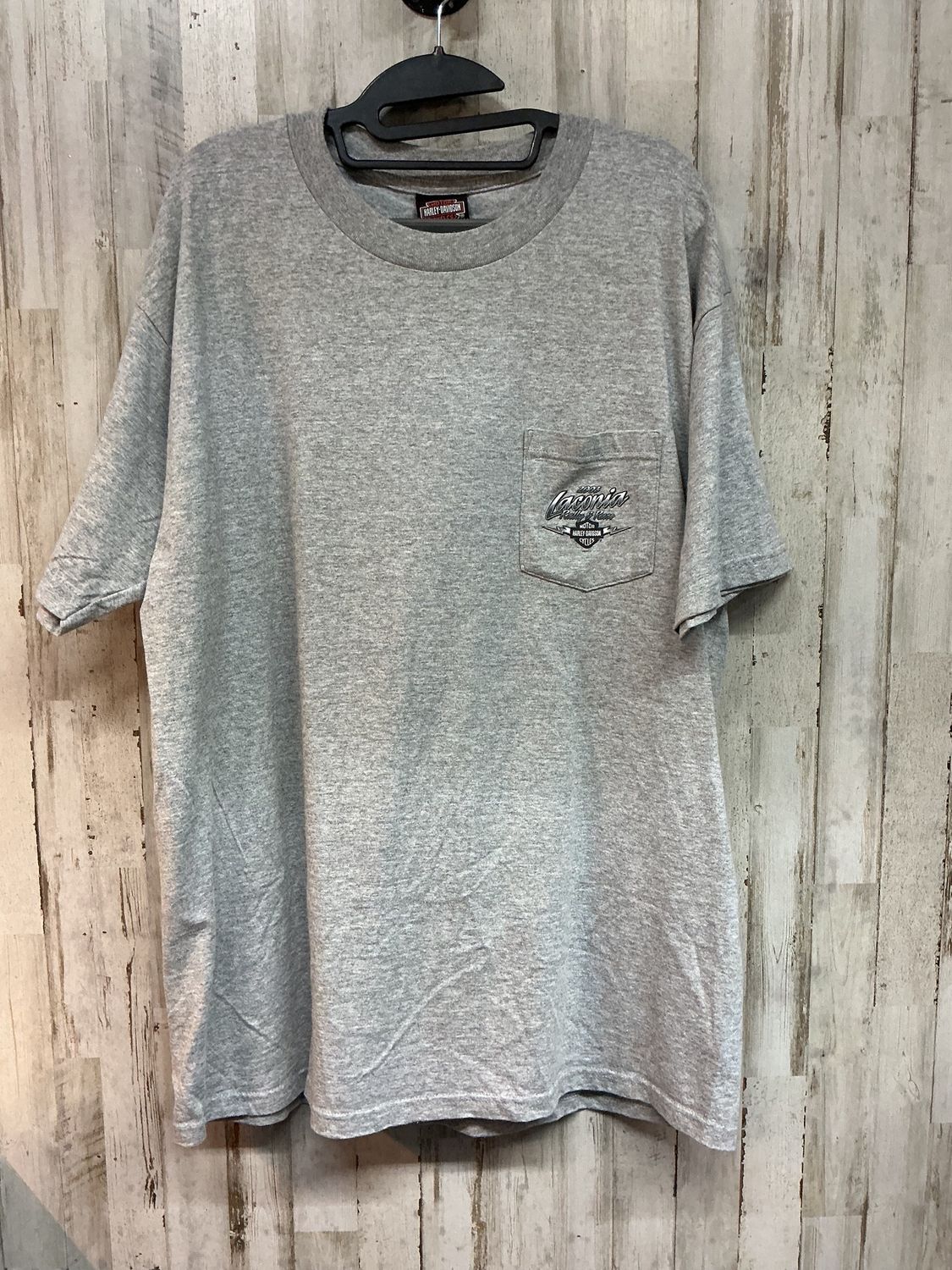 10059 HD Men's Grey 2003 Laconia Rally &amp; Race Pocket Tee XL
