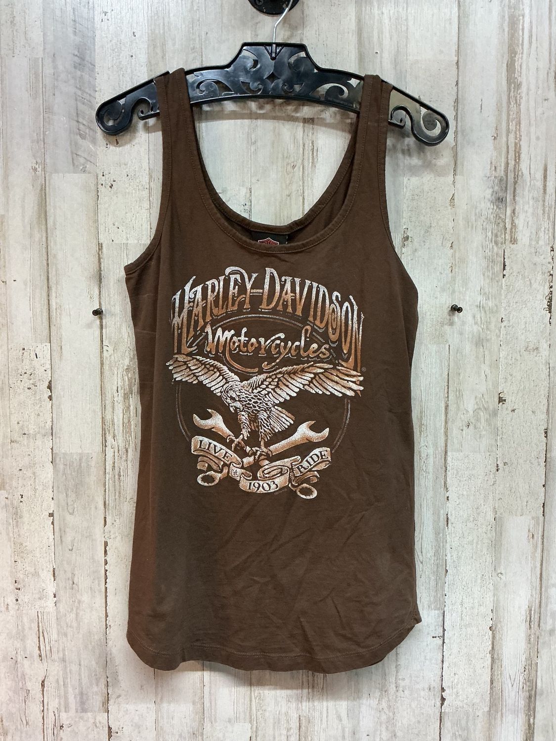 10125 HD Women's Brown Eagle Live Ride Brown Tank Medium