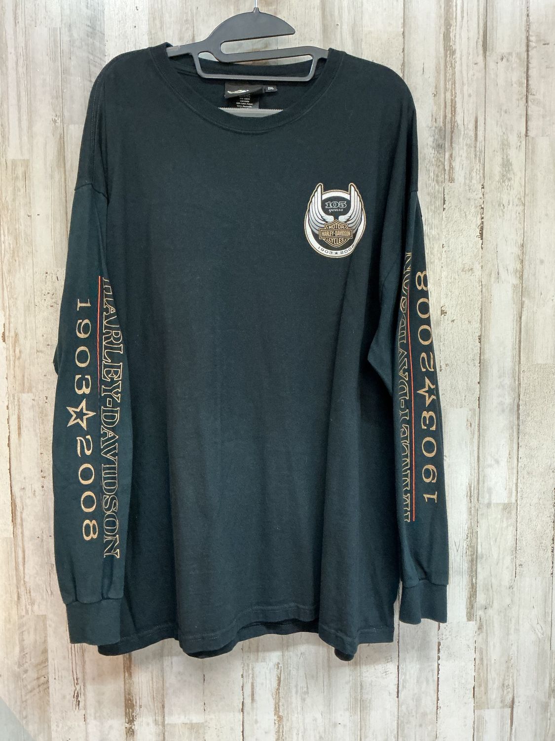 10001 HD Men's Black 105 Years Long Sleeve 2XL