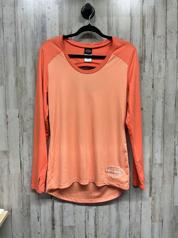 10007 HD Women's Peach &amp; Coral Open Back Top Large