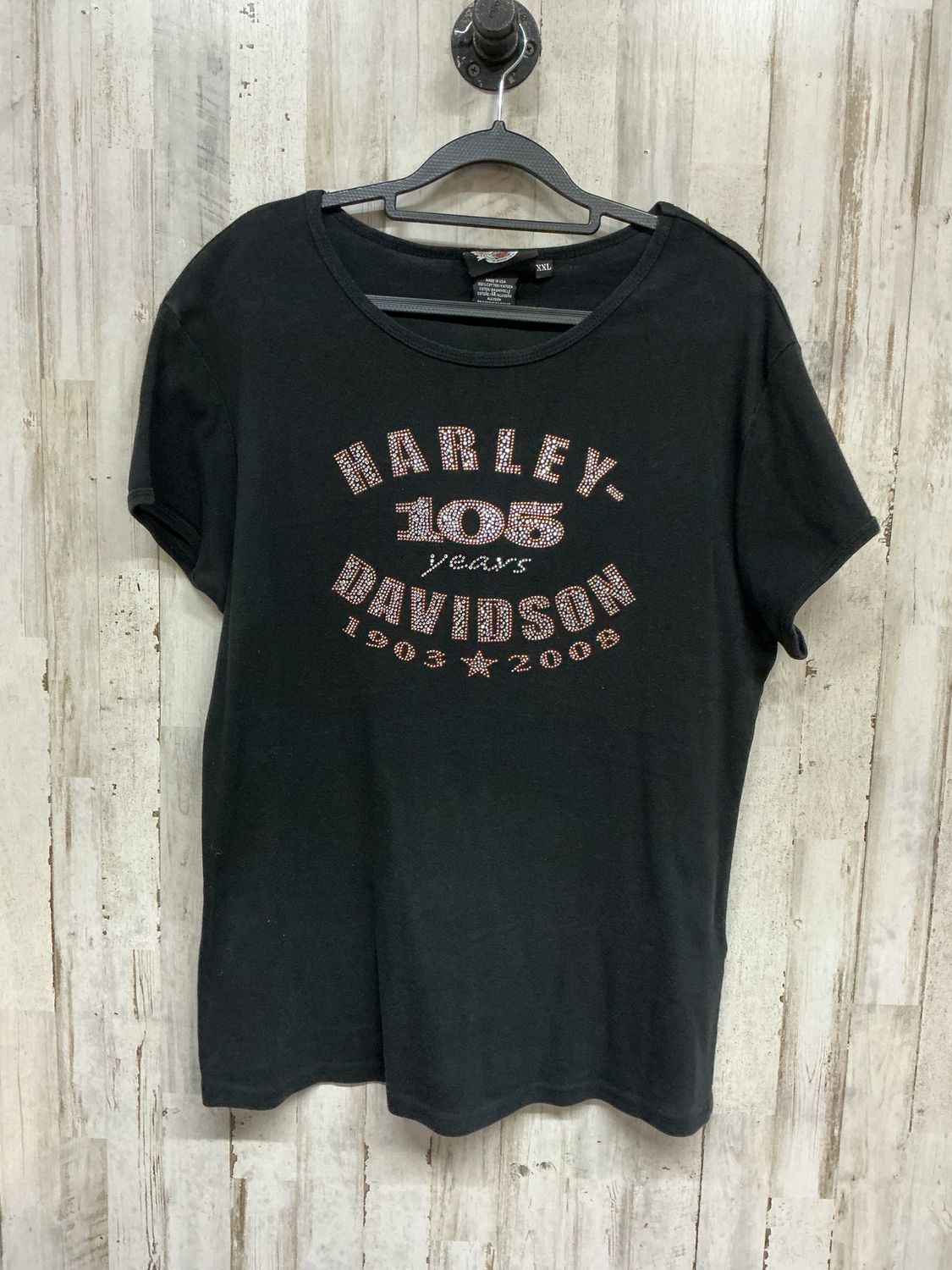 10008 HD Women's Black 105th Ann. Bling Top XXL