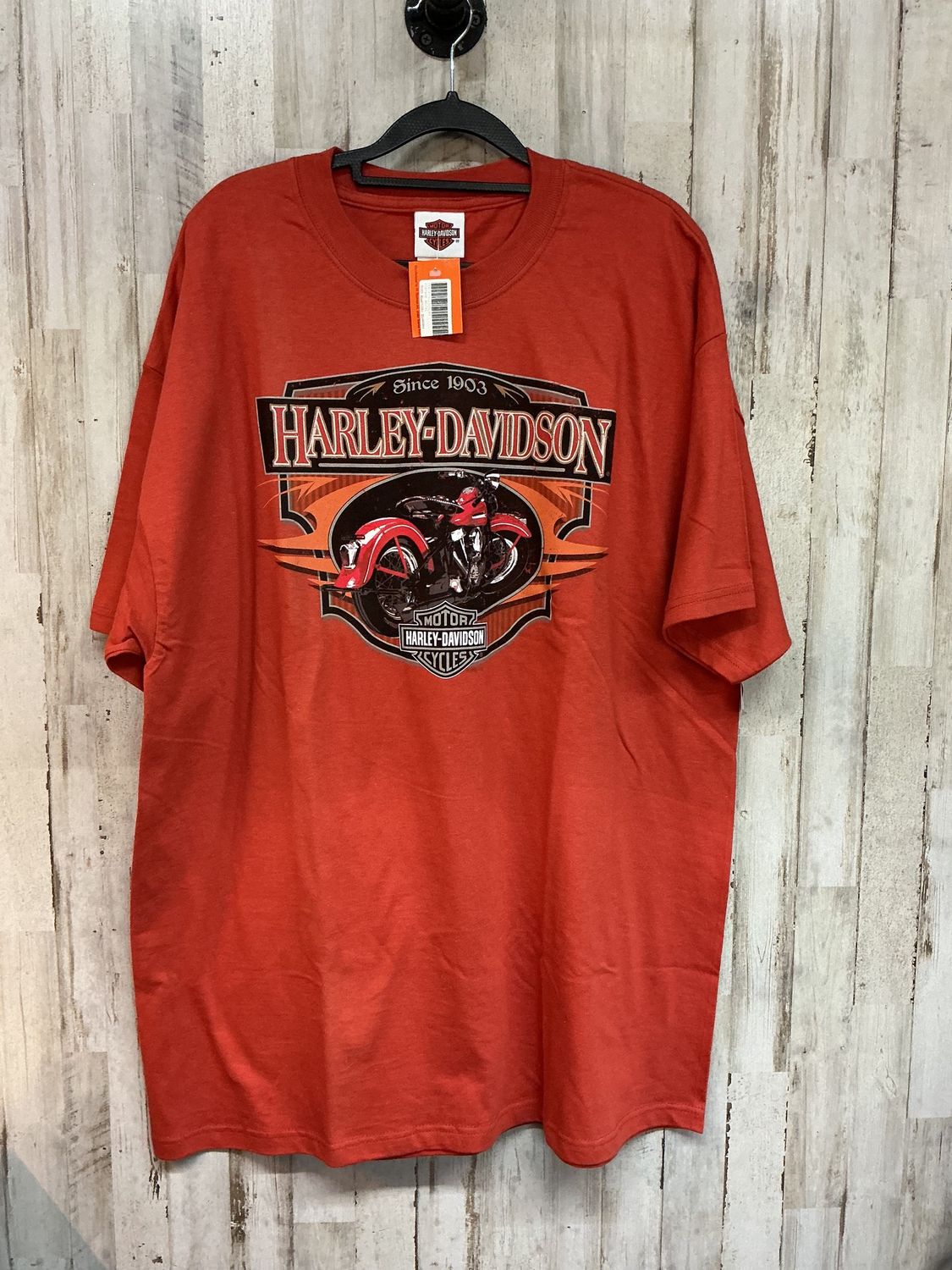10059 HD Men's BNWT Orange Vintage  Motorcycle  Peterson's SS XL