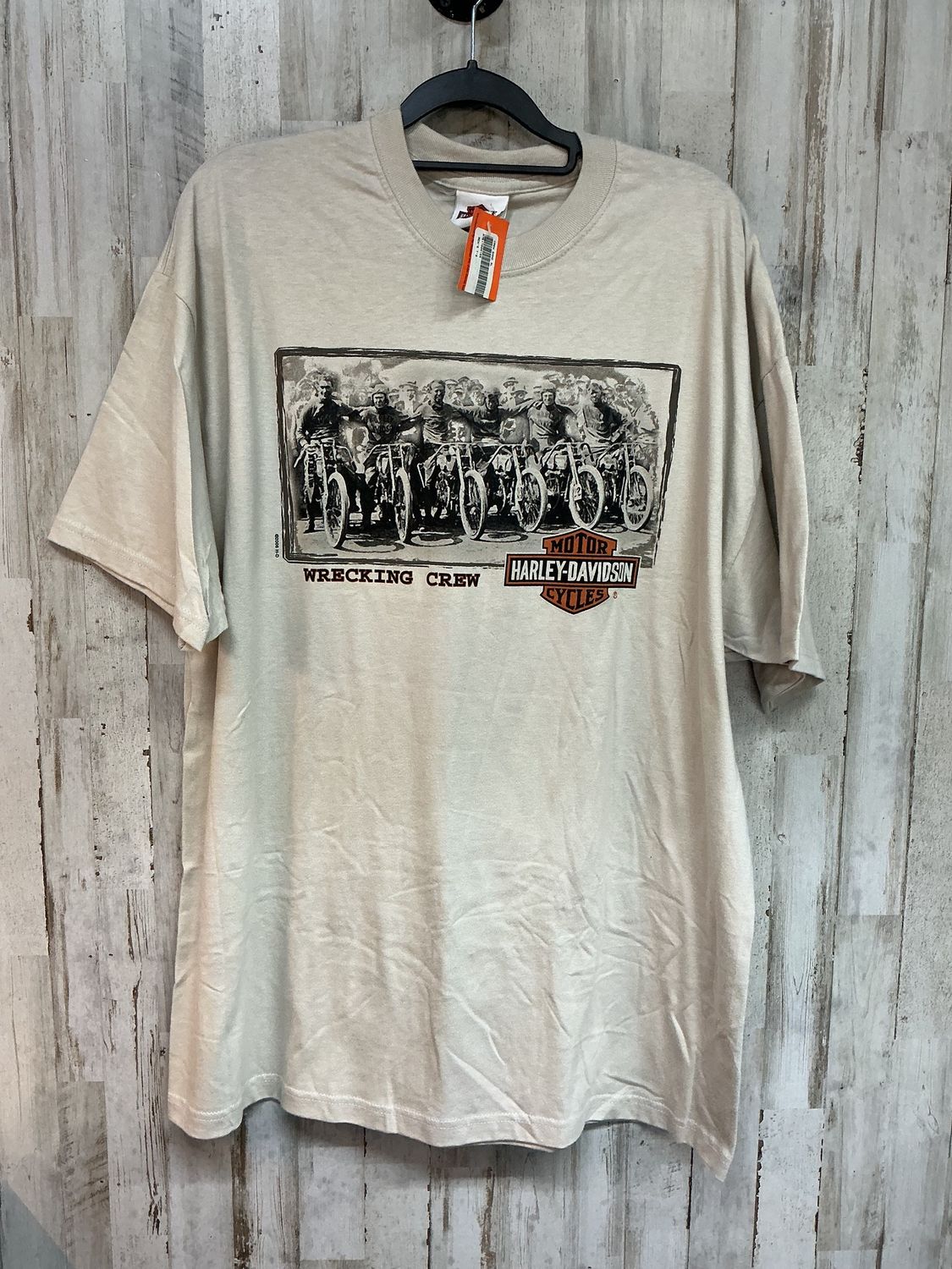 10059 HD Men's BNWT Beige Wrecking Crew  Kittyhawk Tee X-Large