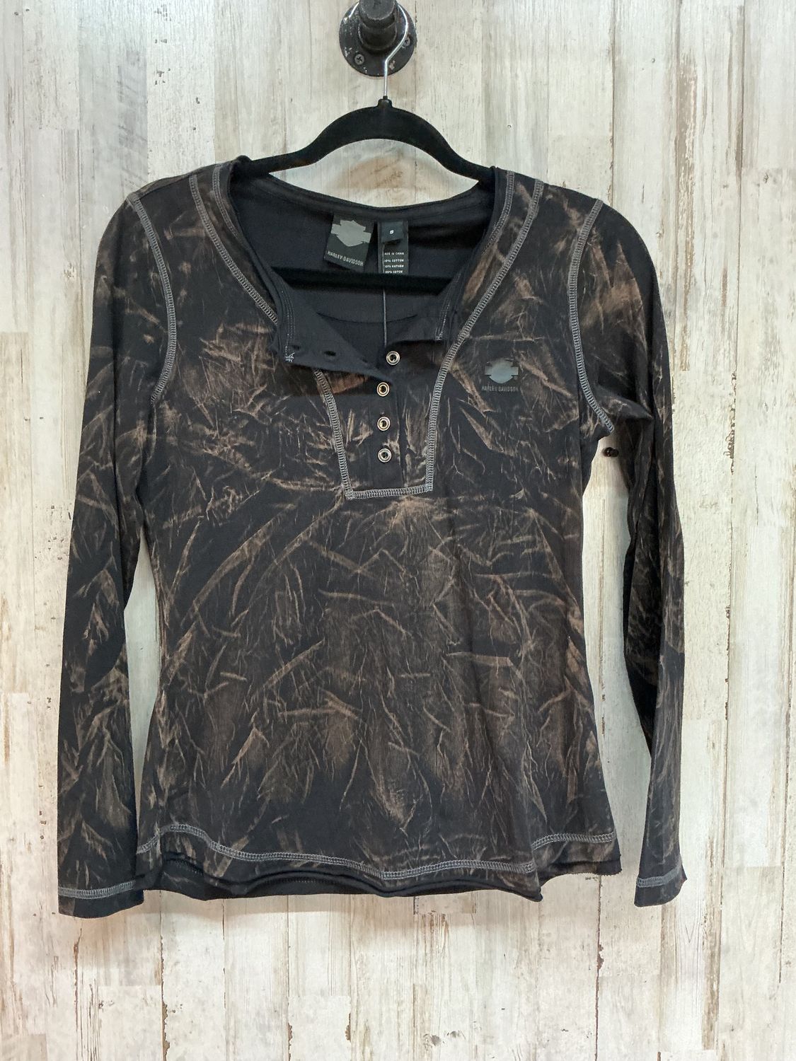 10001 HD Women's BNWT Black Brown Long Sleeve Slim Fit Small