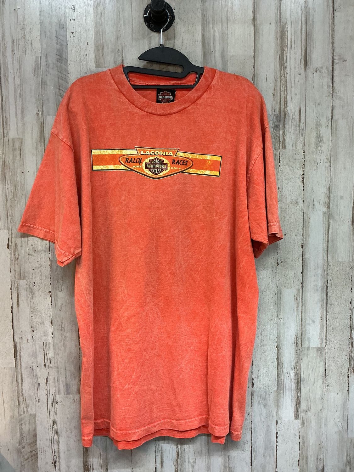 10059 HD Men's Orange Acid Wash Meredith Tee X-Large