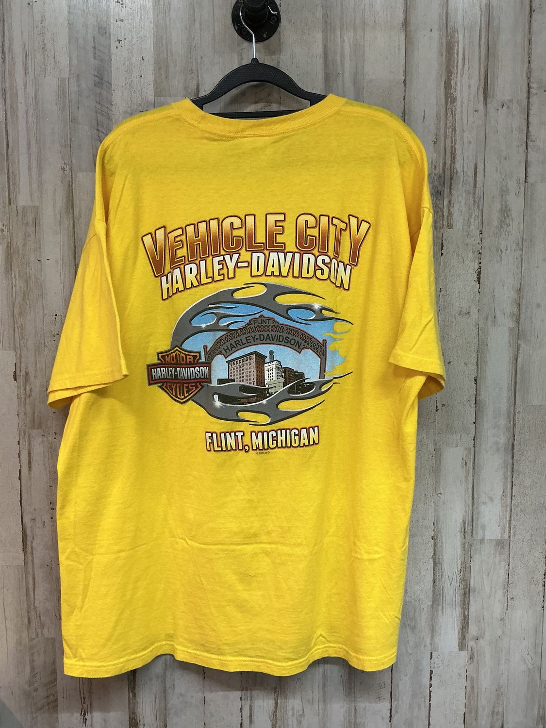 10059 HD Men's Yellow Motorcycle Tee X-Large