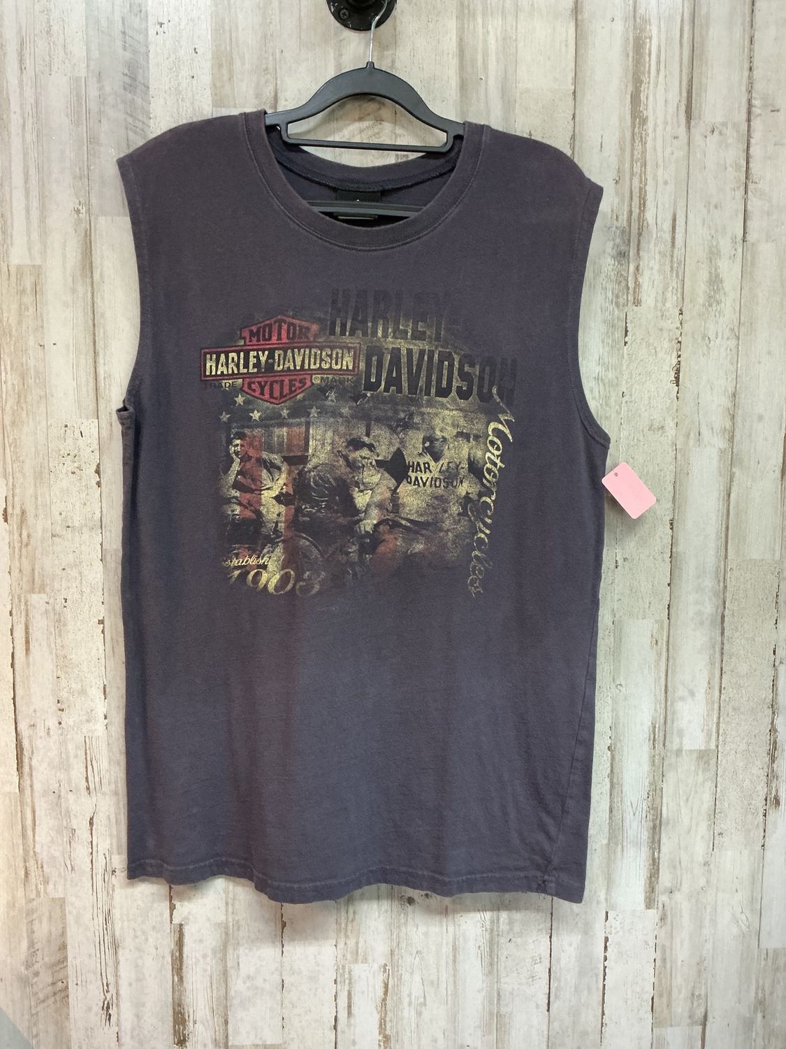 10166 HD Men's Grey W/ B&amp;S Tilley Statesville Tank Large