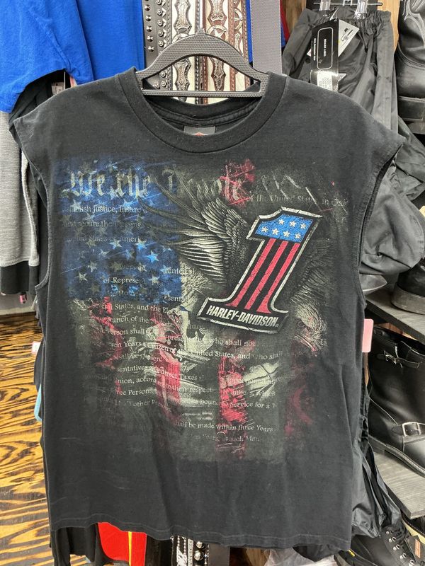 10166 HD Men's Black 1 Sleeveless Tee Large