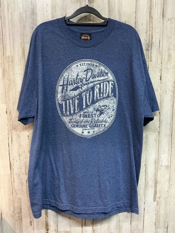 10166 HD Men's Blue Live to Ride Tilley Tee X-Large