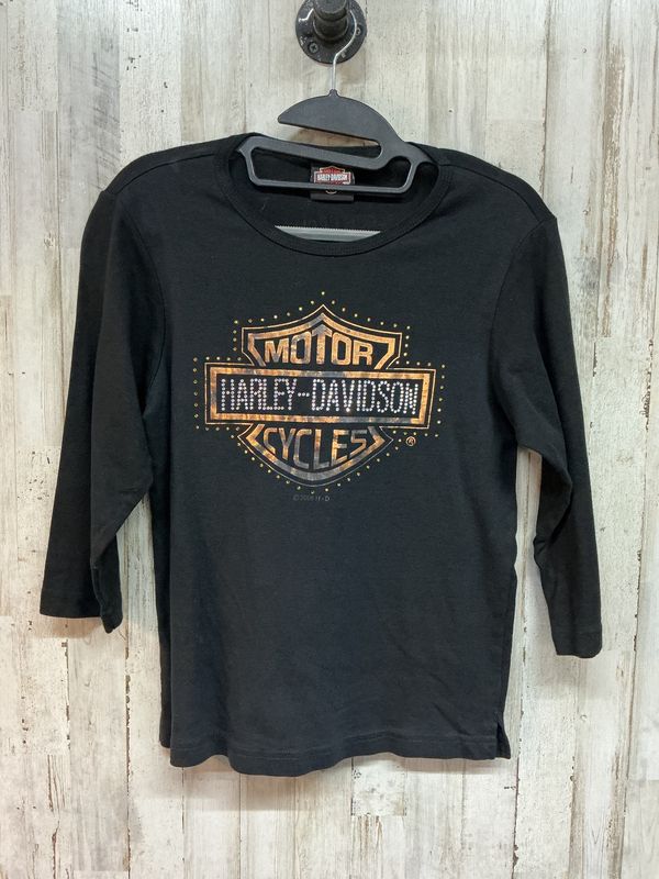 10020 HD Women's Black W/ Metallic Copper Bling B&amp;S Long Sleeve Medium