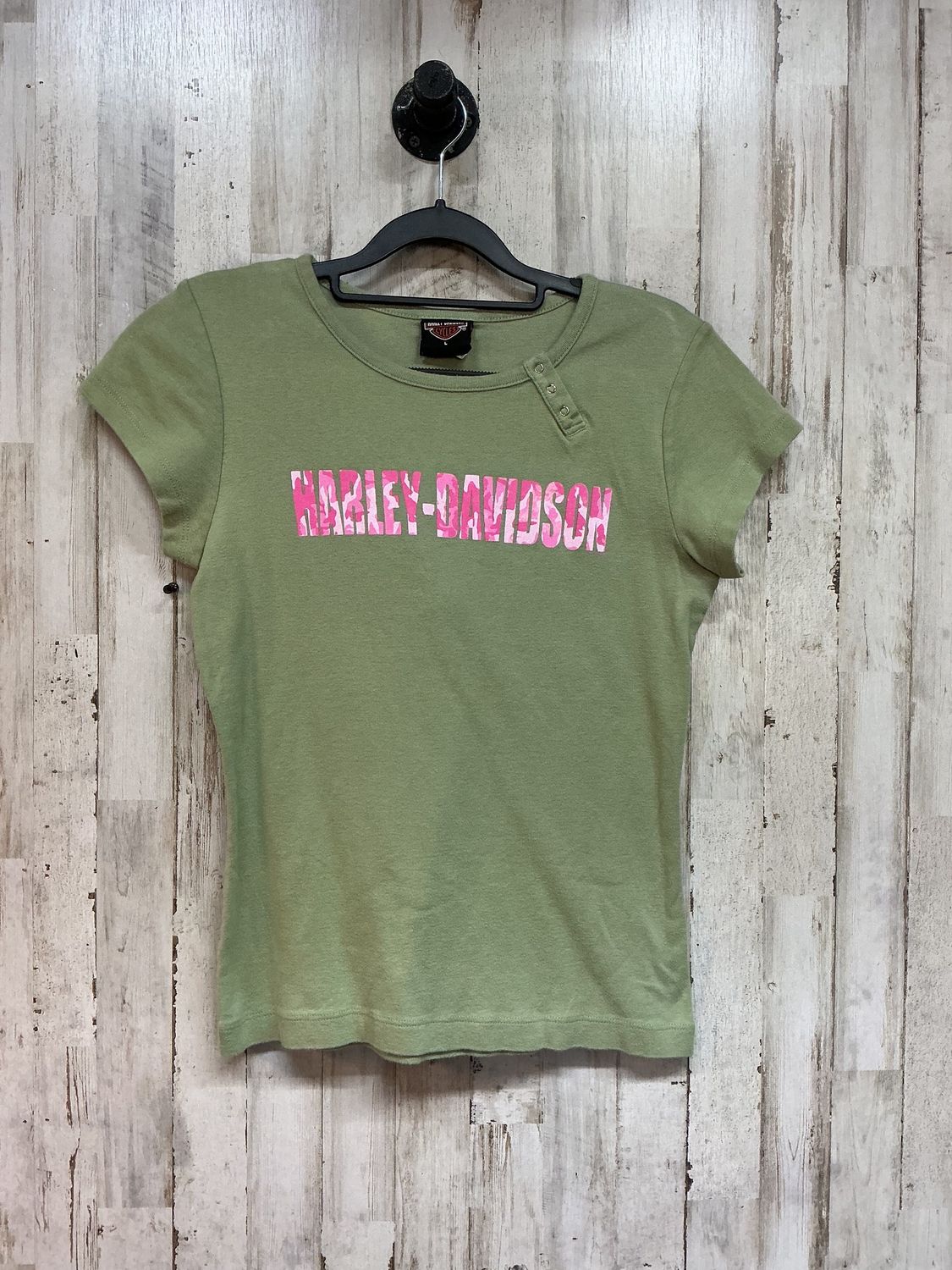10020 HD Women's Green &amp; Pink Camo Top Large