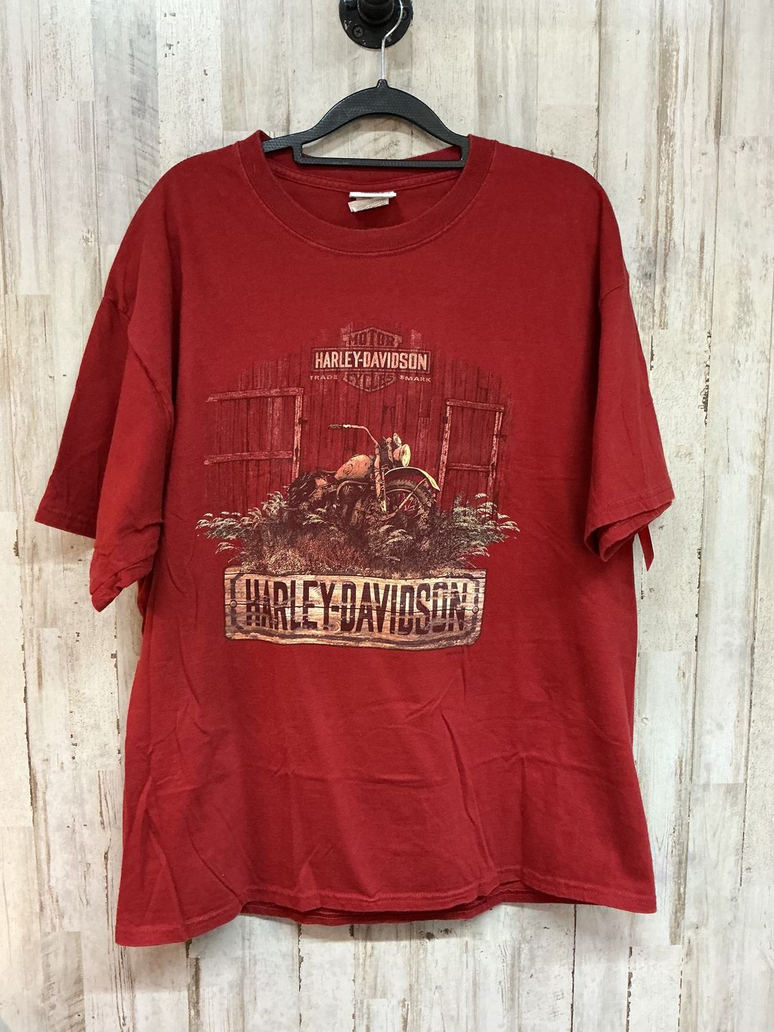 10059 HD Men's Red Motorcycle Tilley's Tee X-Large