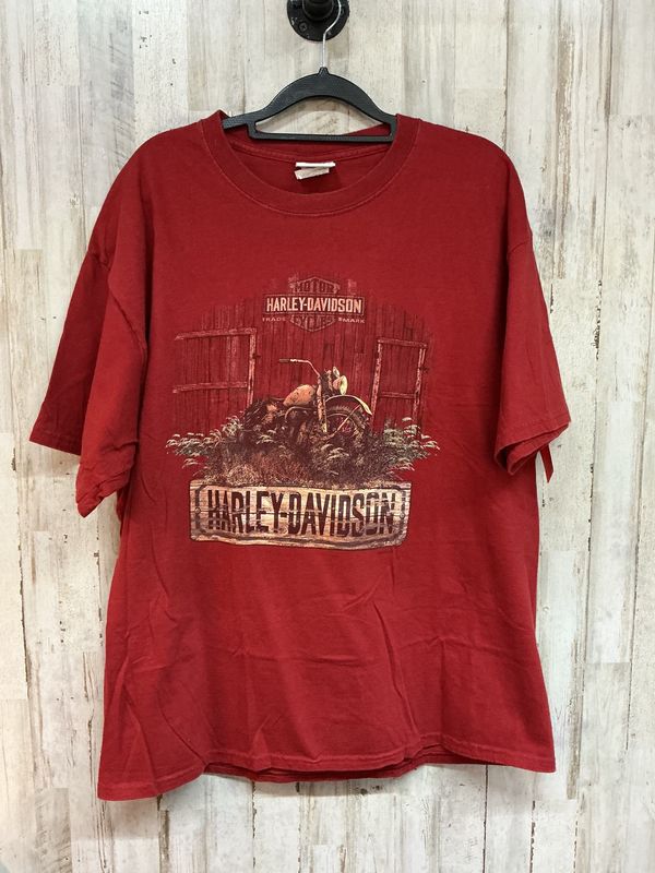 10059 HD Men's Red Motorcycle Tilley's Tee X-Large