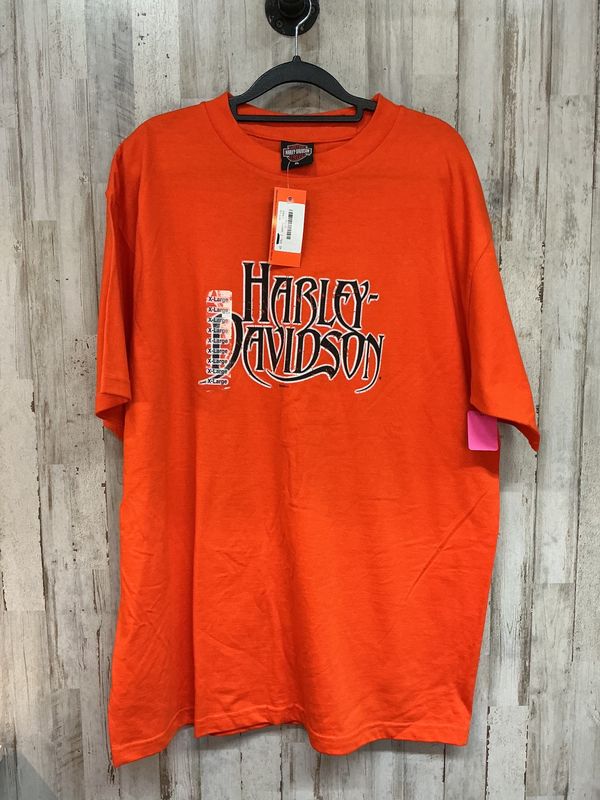 “10188 HD BNWT Men's Short Sleeve Orlando Florida Tee Orange (7) XL