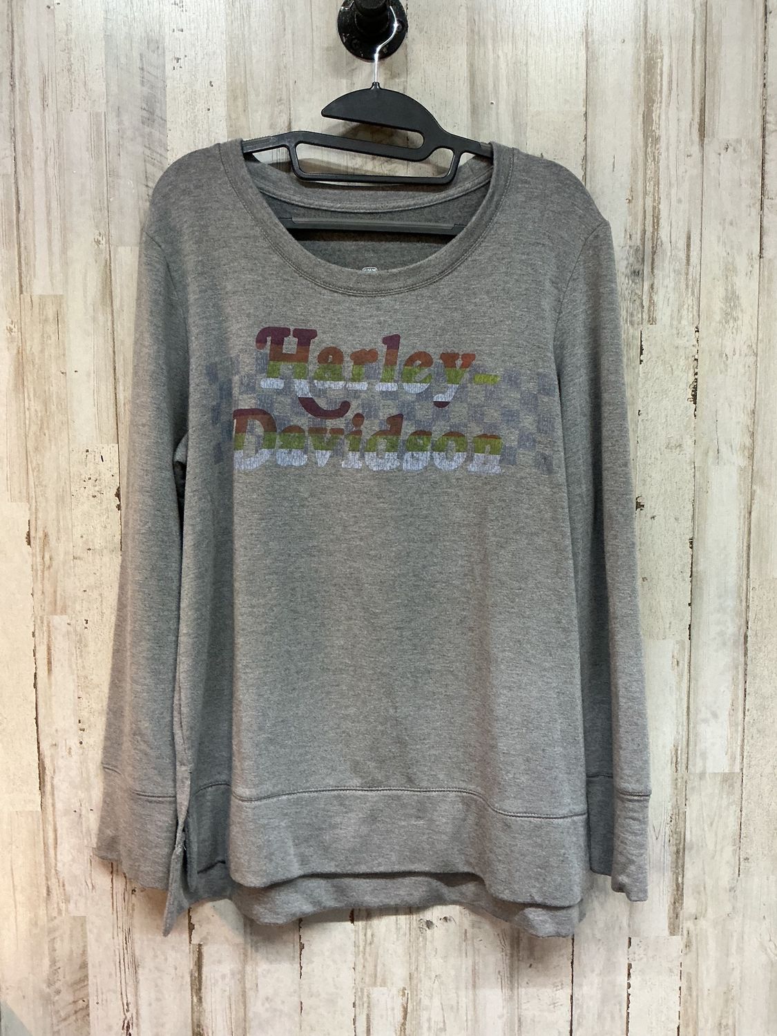 10190 HD Women's Gray Sweatshirt  Medium HD Different Colored Letters