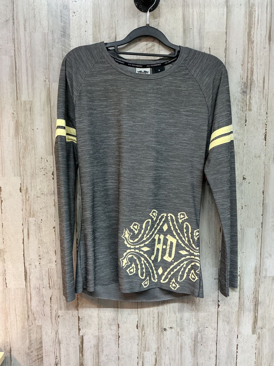 10218 HD Women's Gray/Yellow Long Sleeve Performance Fit Small