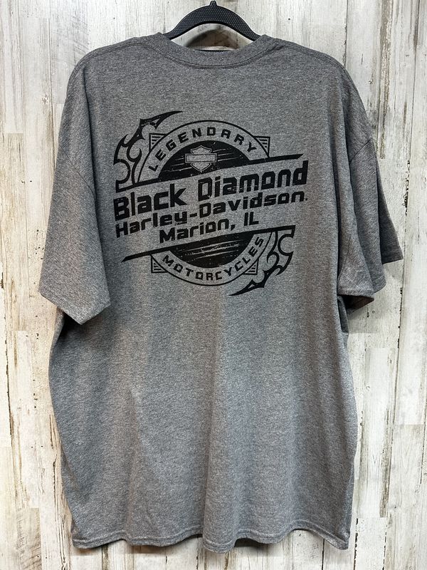10001 HD Men's BNWT Grey W/ Black Diamond HD Short Sleeve XL