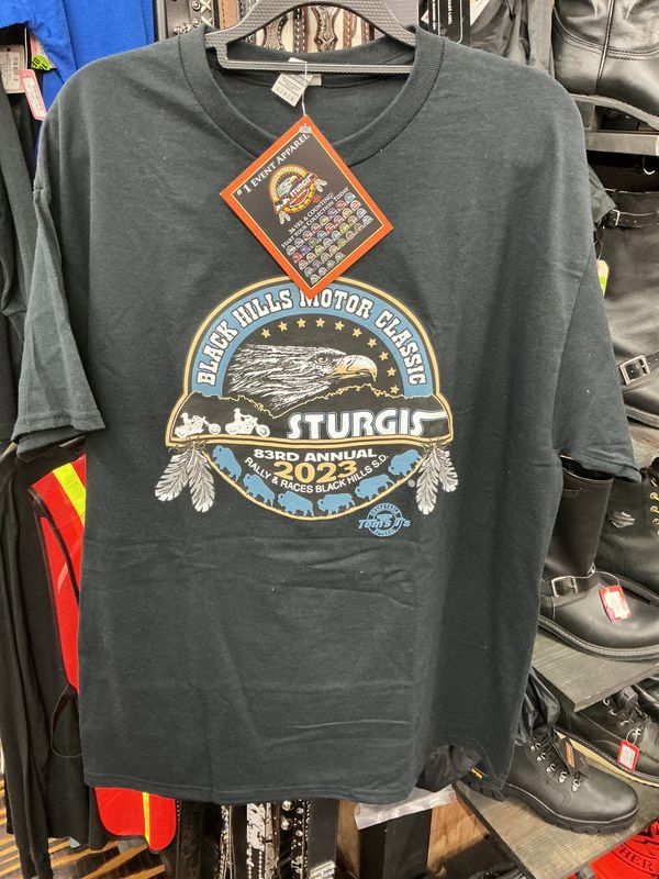 0001 Heritage  2023  Sturgis 83rd Annual Rally &amp; Race Blk Short Sleeve Large